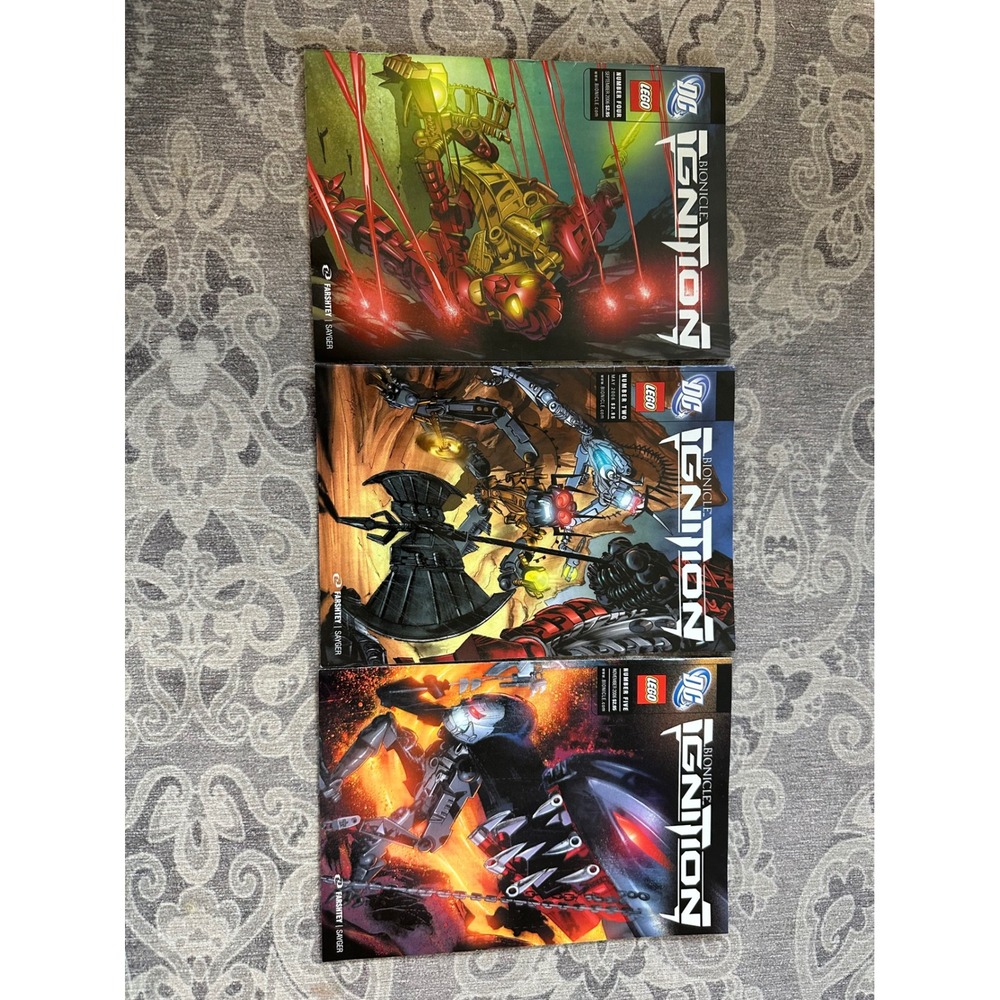 LEGO Bionicle Ignition DC‎ Comics Lot Issues 2 4 5 2006 Toa Inika Piraka 3 Books